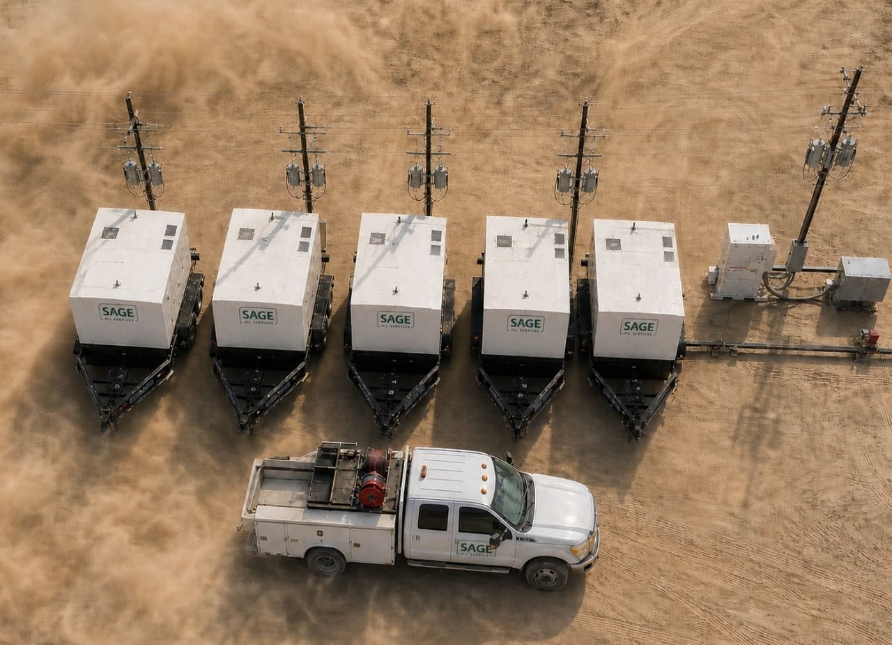 Sage service truck at a generator site